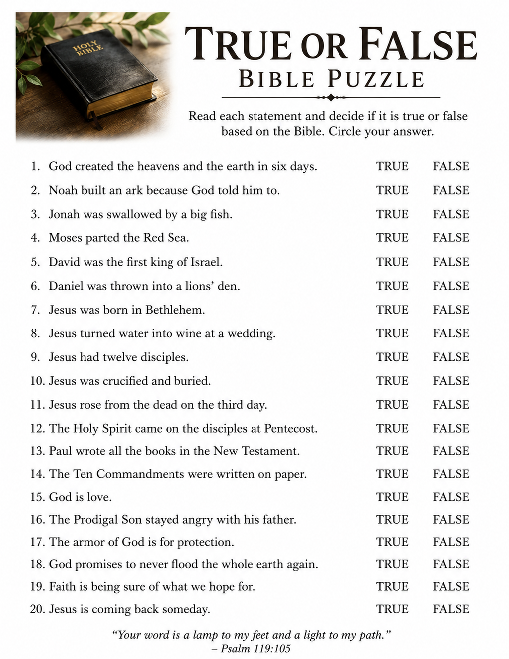 True and False